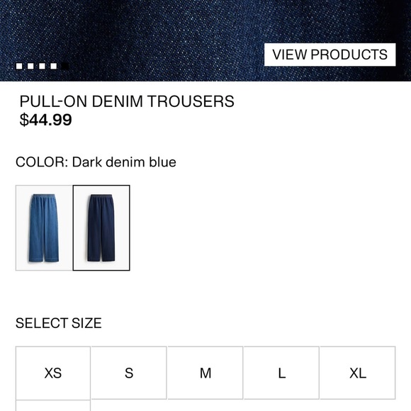 H&M denim pull on pants size XL. NWT 100% cotton wide leg - Picture 15 of 15